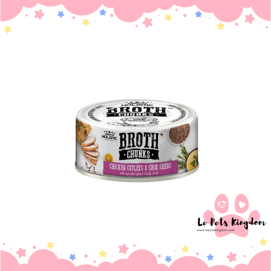 Absolute Holistic Broth Chunks (Chicken Cutlet & Chia Seeds ) 80g