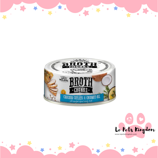 Absolute Holistic Broth Chunks (Chicken Cutlet & Coconut Oil ) 80g