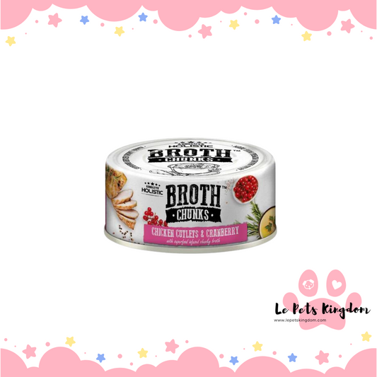 Absolute Holistic Broth Chunks (Chicken Cutlet & Cranberry ) 80g