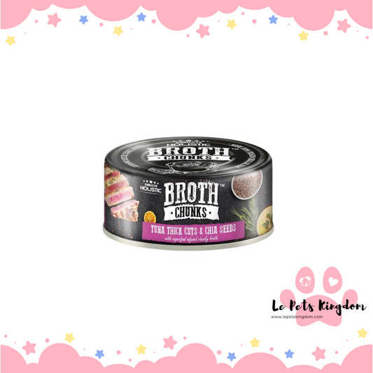 Absolute Holistic Broth Chunks (Tuna Thick Cuts & Chia Seeds ) 80g