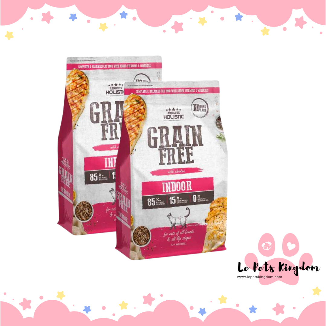 [BUNDLE OF 2] Absolute Holistic Indoor Chicken Grain-Free Dry Cat Food