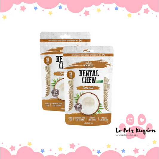 [BUNDLE OF 2] Absolute Holistic Boost Coconut Petite Grain-Free Dental Dog Chew 160g