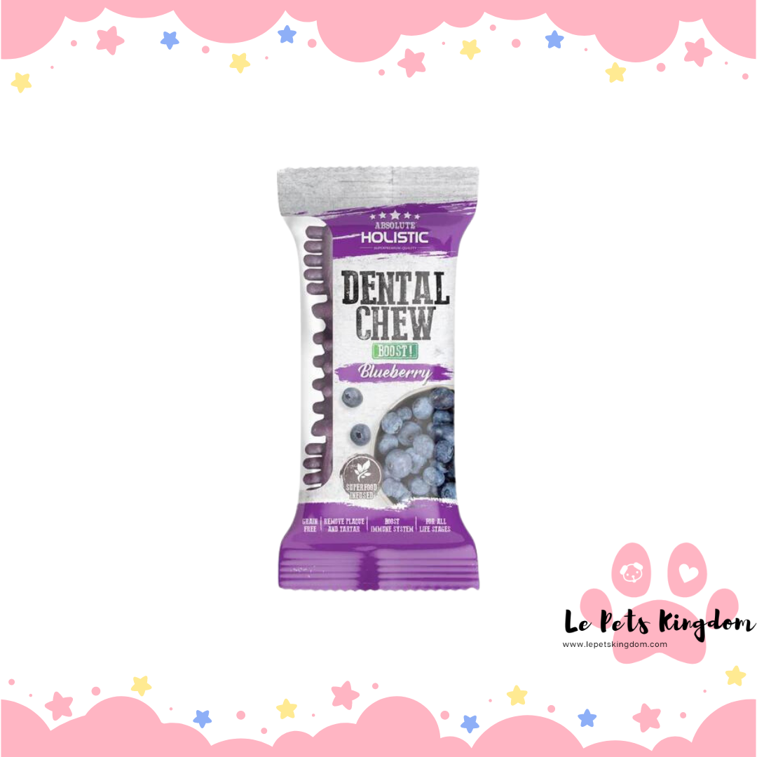 [BUNDLE OF 12] Absolute Holistic Boost Blueberry Grain-Free Dental Dog Chew