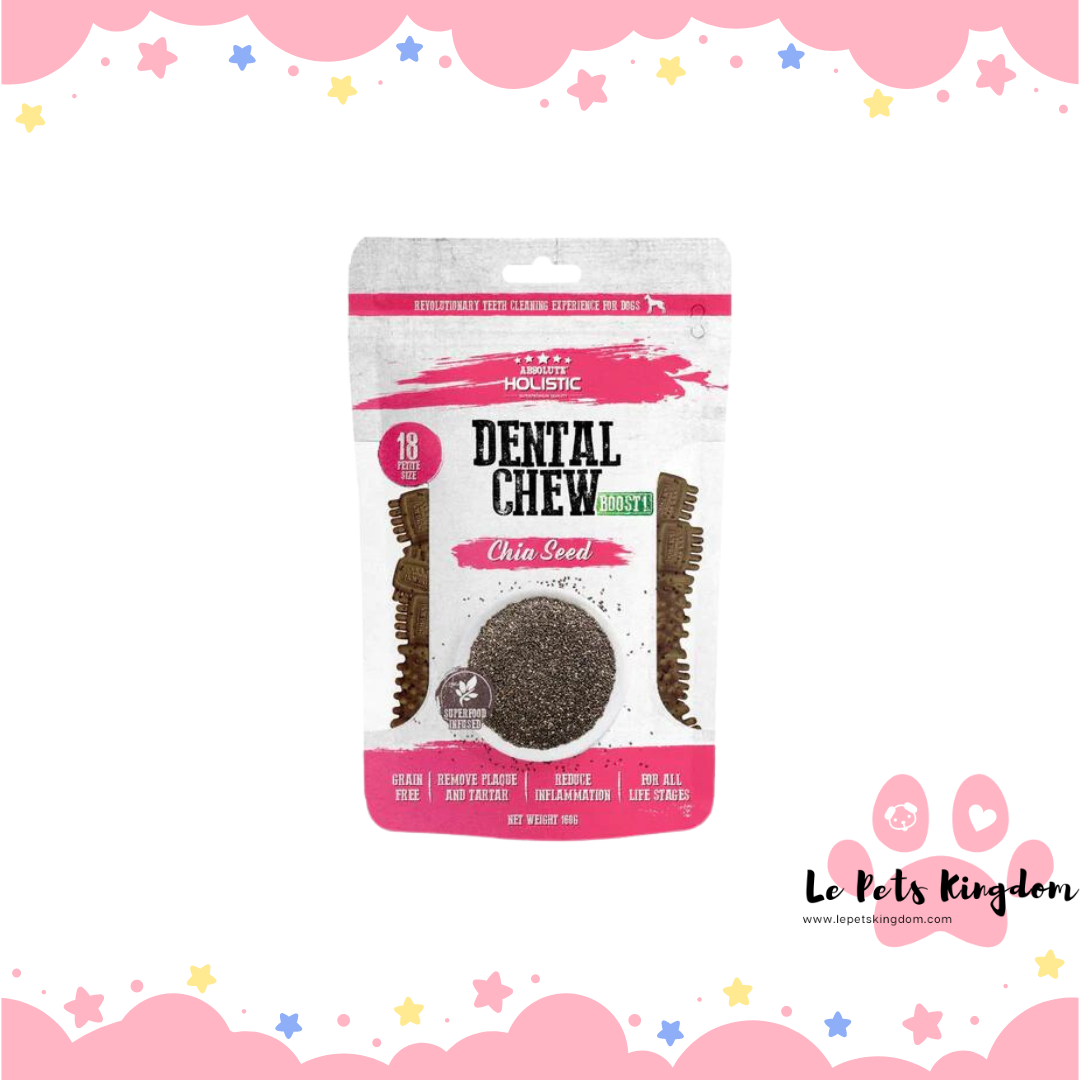 Absolute Holistic Boost! Chia Seed Petite Grain-Free Dental Dog Chew Value Bag 160g