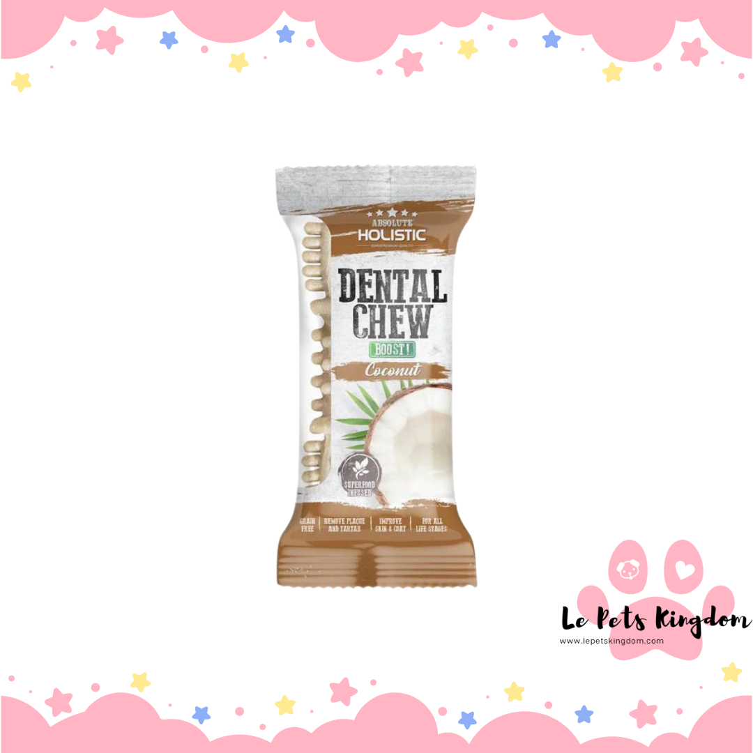 [BUNDLE OF 12] Absolute Holistic Boost Coconut Grain-Free Dental Dog Chew