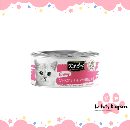 Kit Cat Gravy Chicken & Whitebait Canned Cat Food 70g