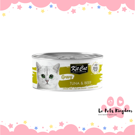 Kit Cat Gravy Tuna & Beef Canned Cat Food 70g