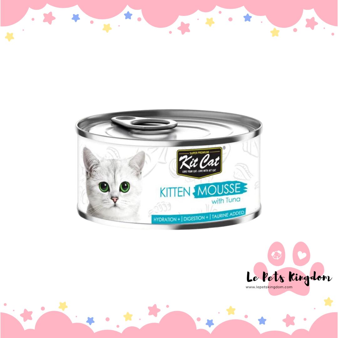Kit Cat Kitten Mousse With Tuna Toppers Canned Cat Food 80g