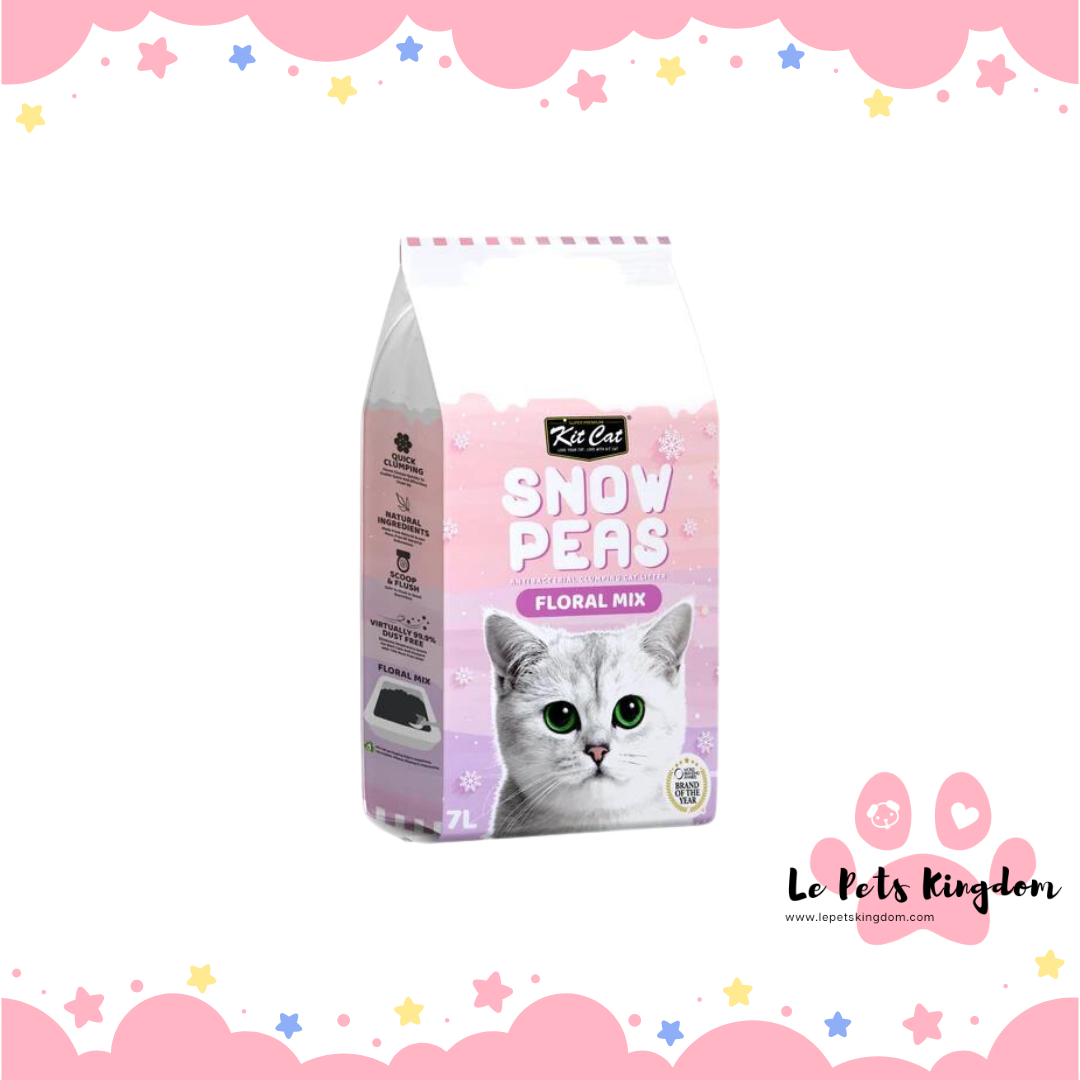 Kit Cat Snow Peas Floral Mix Cat Litter 7L