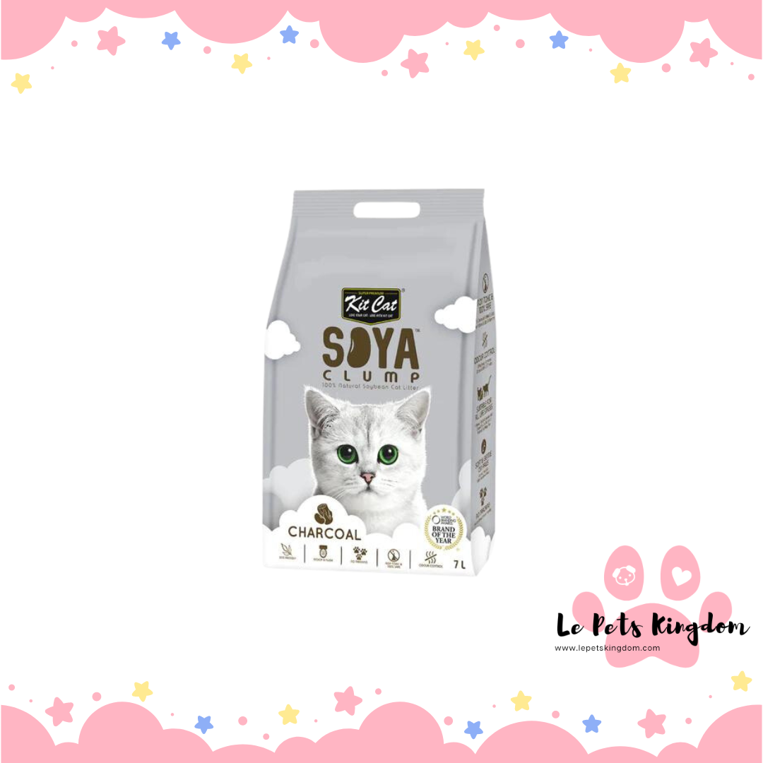 Kit Cat Soya Clump Charcoal Cat Litter 7L