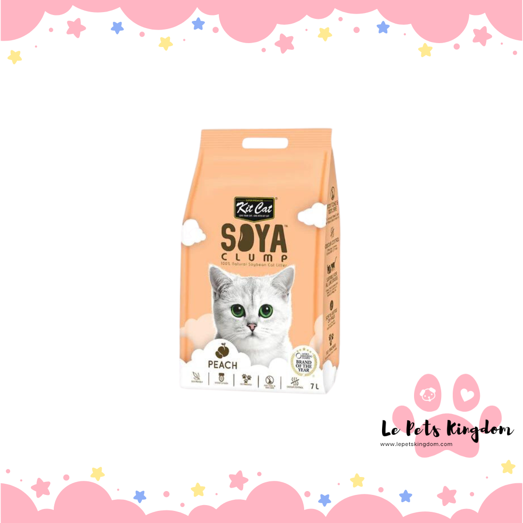 Kit Cat Soya Clump Peach Cat Litter 7L