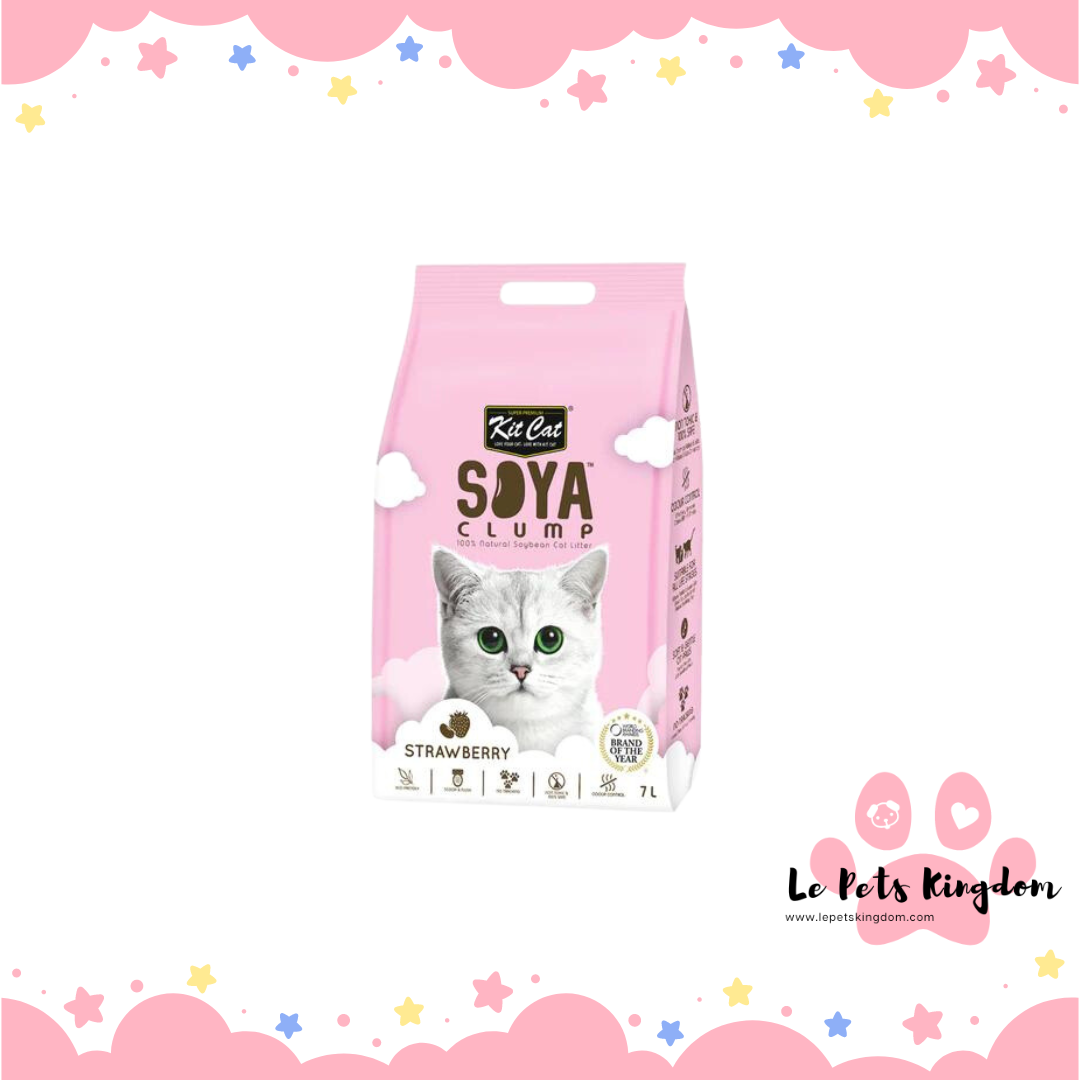 Kit Cat Soya Clump Strawberry Cat Litter 7L