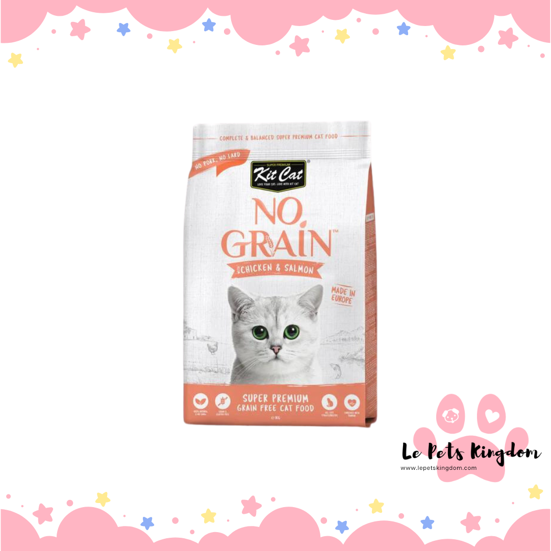 Kit Cat No Grain Chicken & Salmon Grain-Free Dry Cat Food