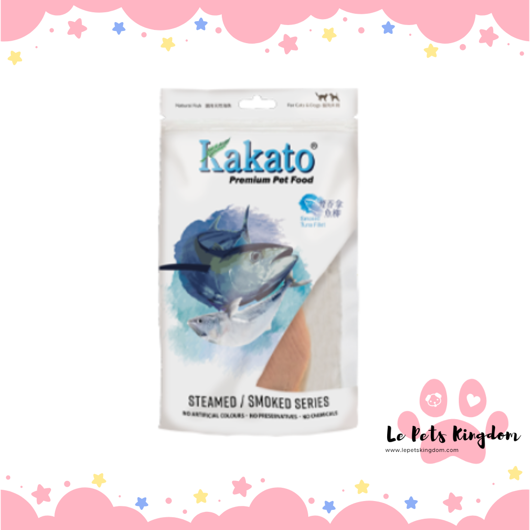Kakato Premium Healthy Snack Smoked Tuna Fillets Cat & Dog Treats 66g