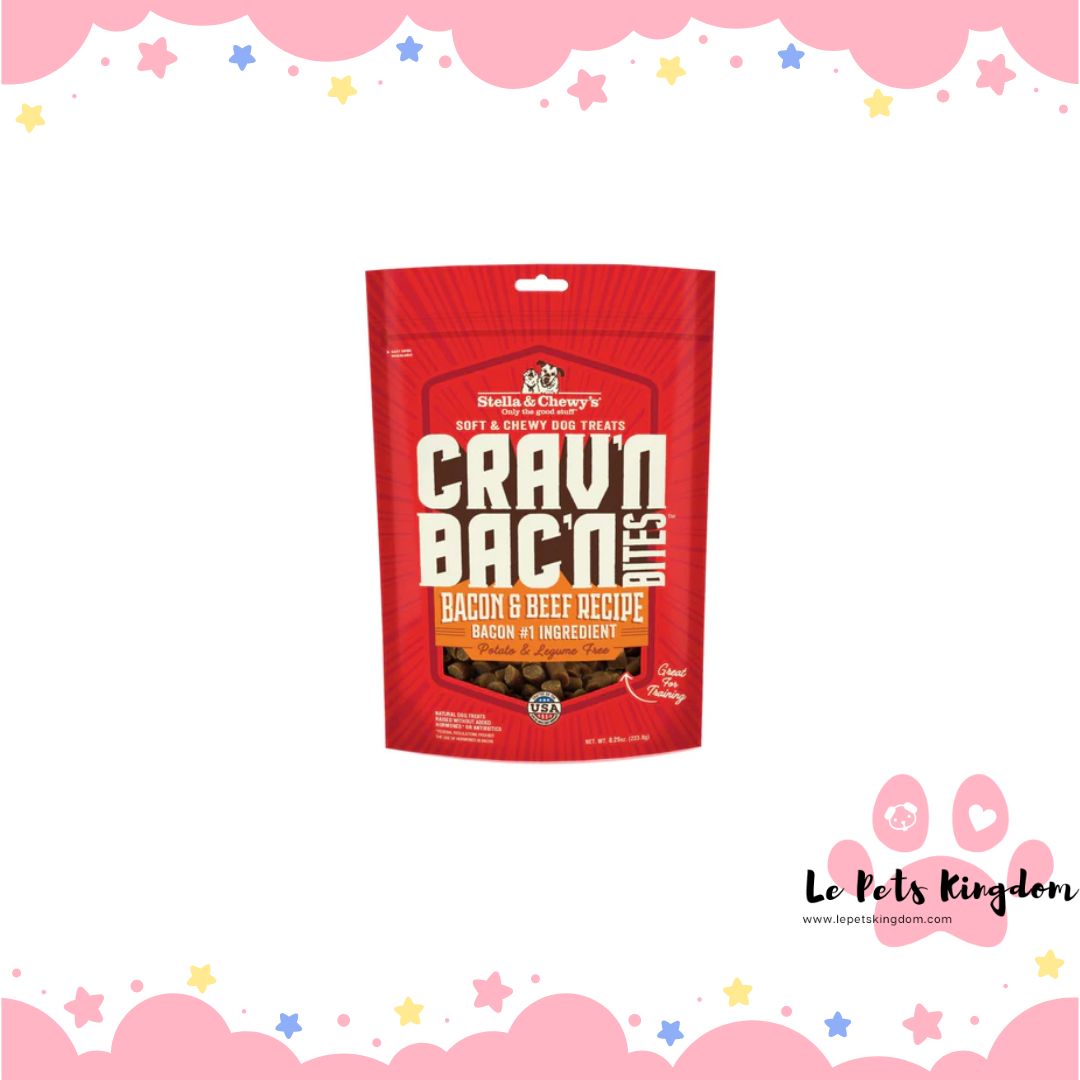 [10% OFF] Stella & Chewy’s Crav'n Bac'n Bites Bacon & Beef Dog Treats 8.25oz