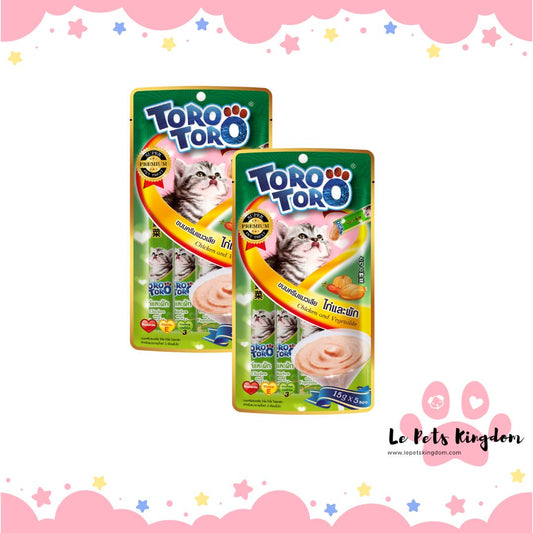 [BUNDLE OF 2] Toro Toro Chicken With Vegetable Liquid Cat Treats 75g