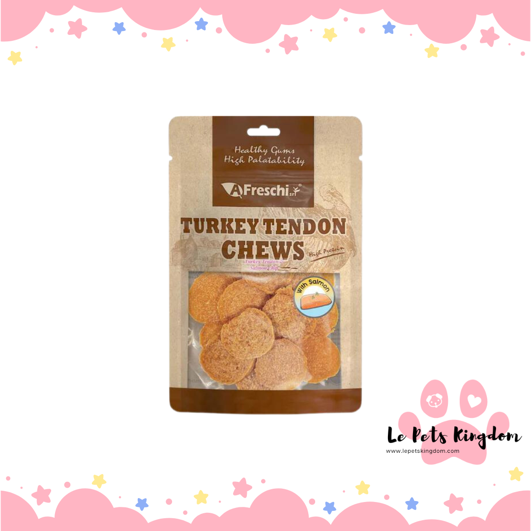 AFreschi Turkey Tendon & Salmon Chip Dog Treats 120g