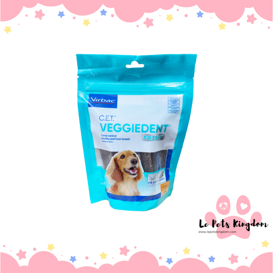 Virbac C.E.T. Veggiedent Dental Dog Chews 224g