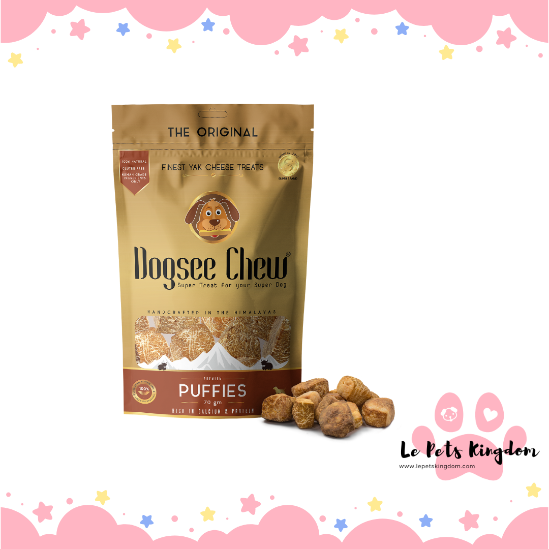 Dogsee Chew Puffies Himalayan Cheese Grain-Free Dog Treats 70g