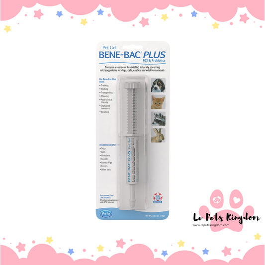 PetAg Bene-Bac Plus & Probiotics Pet Gel Supplement Syringe 15g