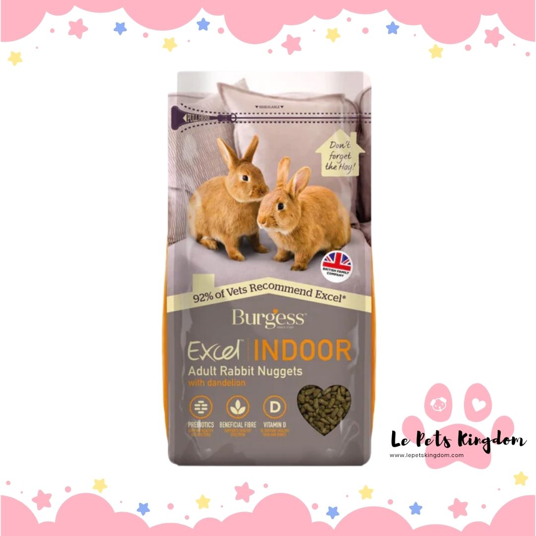 Burgess Excel Indoor Adult Rabbit Nuggets Rabbit Pellet Food 1.5kg