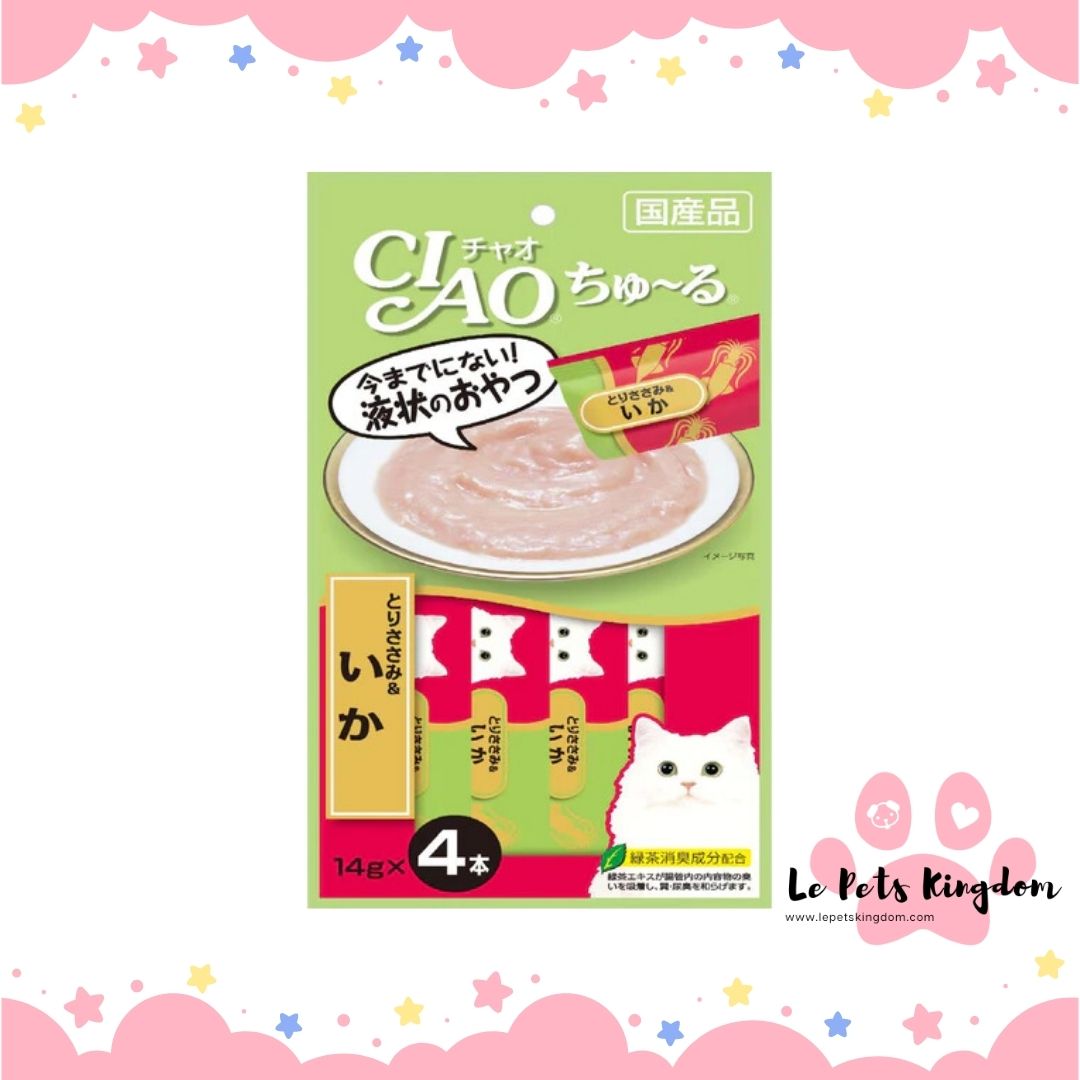 Ciao ChuRu Chicken Fillet & Squid (14g X 4)
