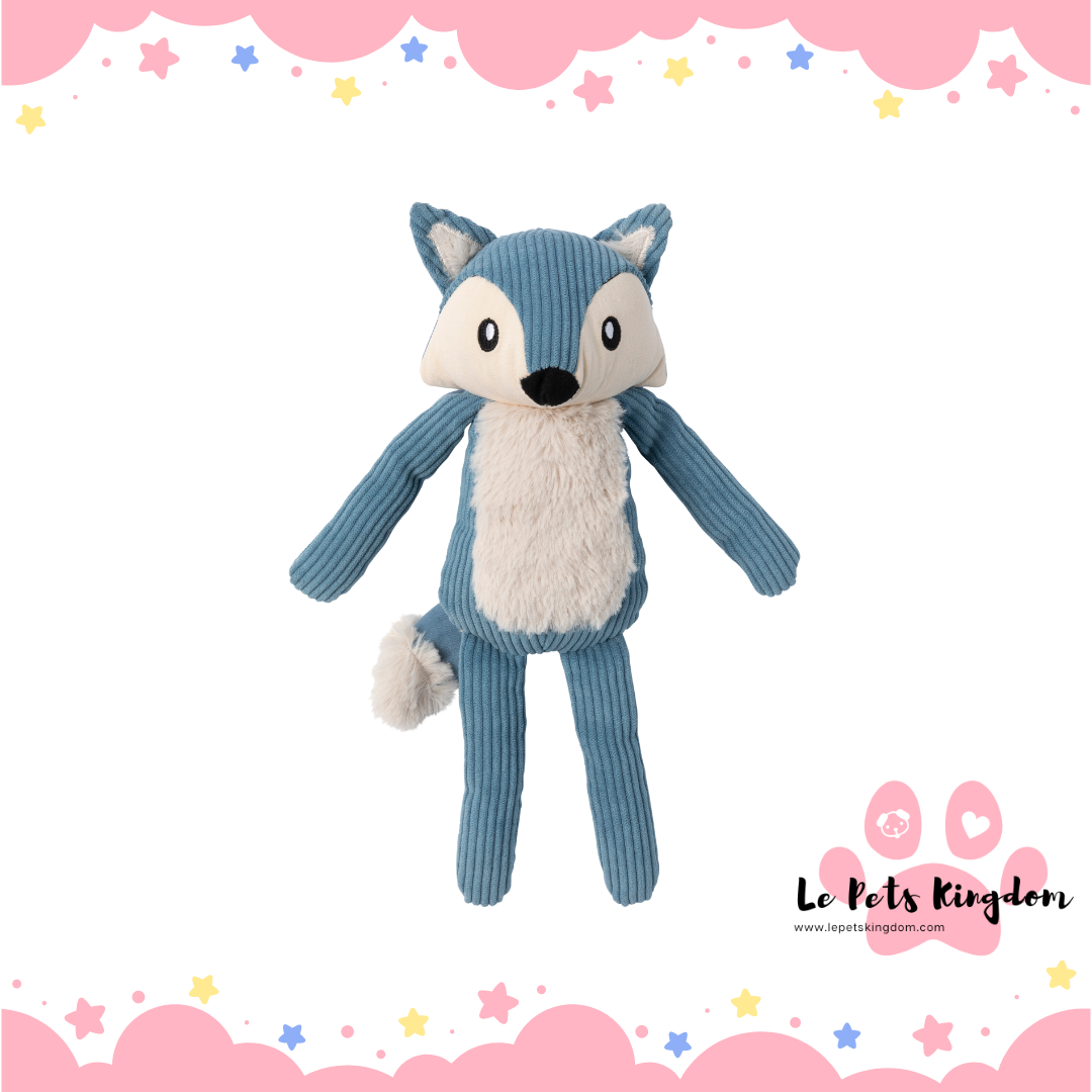 FuzzYard Life French Blue Fox Plush Dog Toy