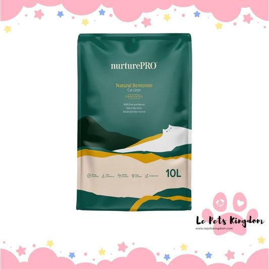 Nurture Pro Bentonite Unscented Cat Litter 10L