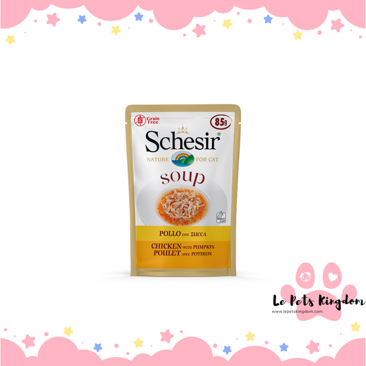 Schesir Chicken with Pumpkin Soup Pouch for Cats