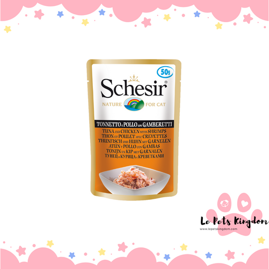 Schesir Tuna and Chicken and Shrimp Pouch Cat Food