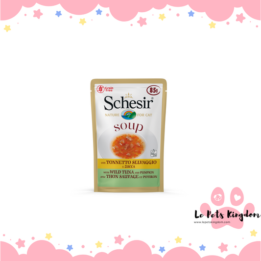 Schesir Wild Tuna with Pumpkin Soup Pouch for Cats