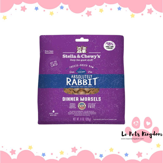 Stella & Chewy’s Absolutely Rabbit Dinner Morsels Freeze-Dried Cat Food 8oz