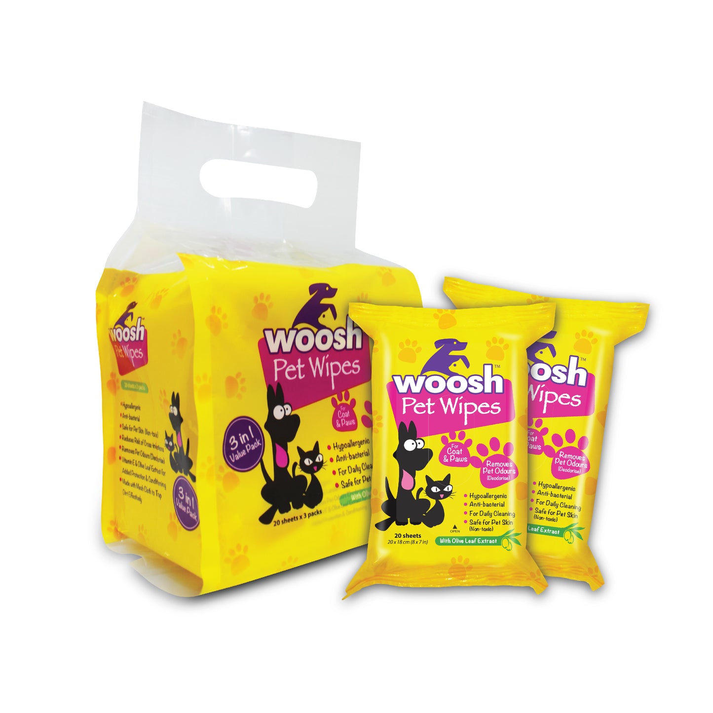 Woosh - Antibacterial Pet Wipes