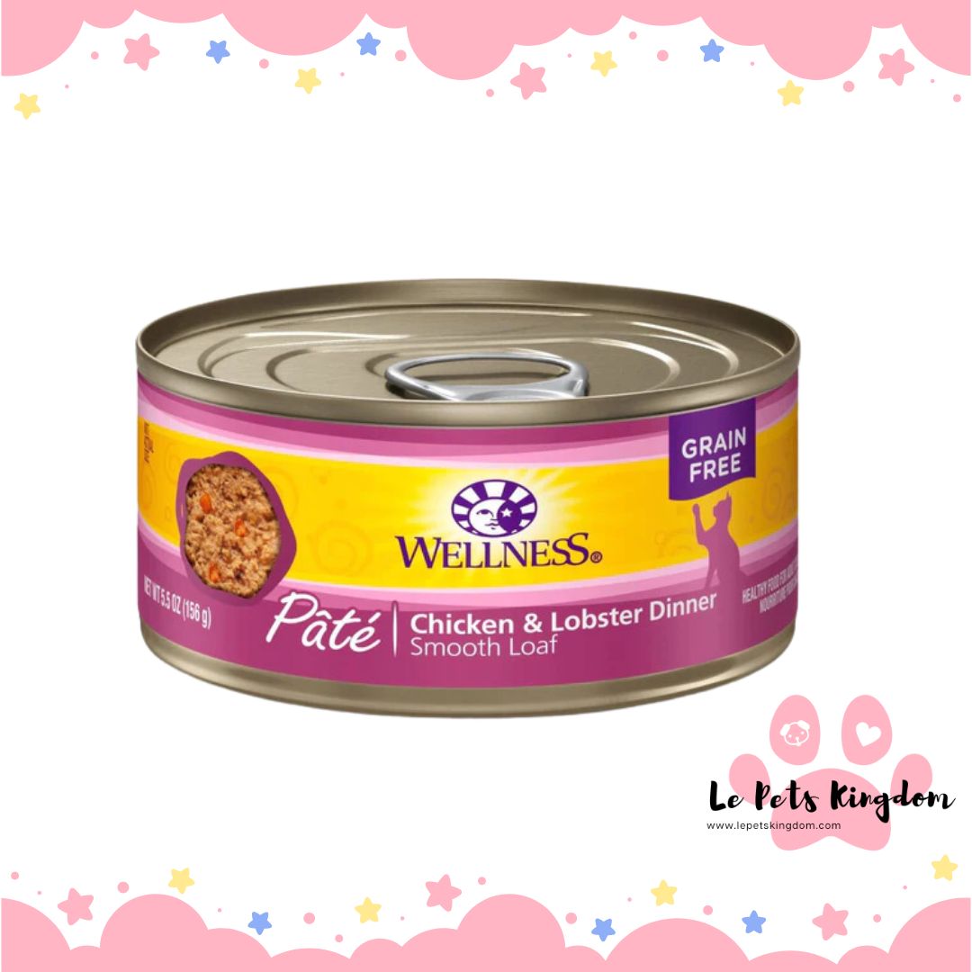 Wellness Complete Health Chicken & Lobster Pate Grain-Free Canned Cat Food 156g