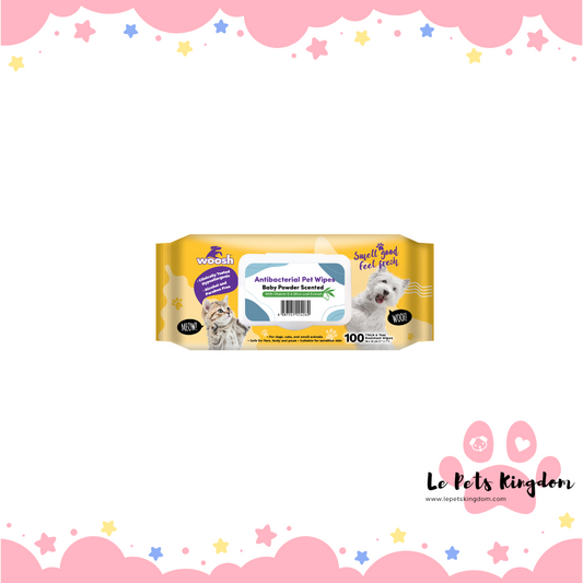 Woosh - Baby Powder Scented Antibacterial Pet Wipes